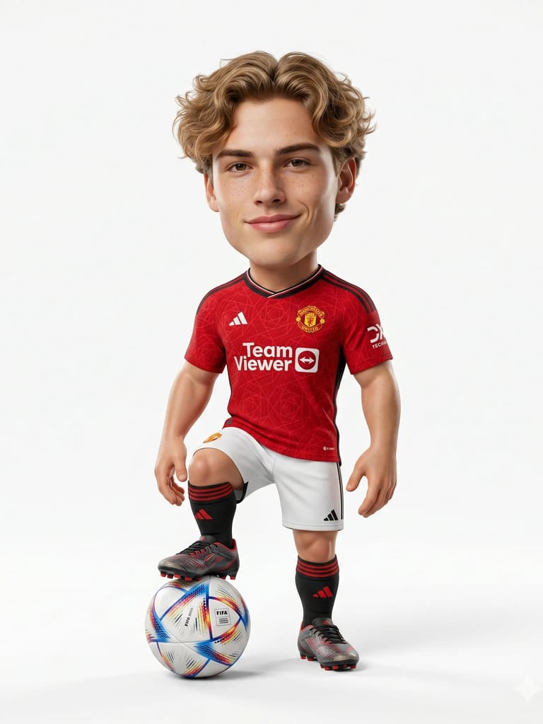 3D Football Player Caricature