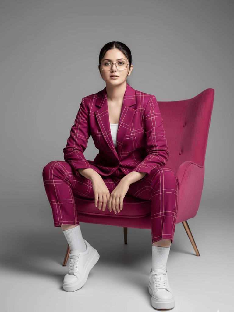 The Pink Plaid Power Suit