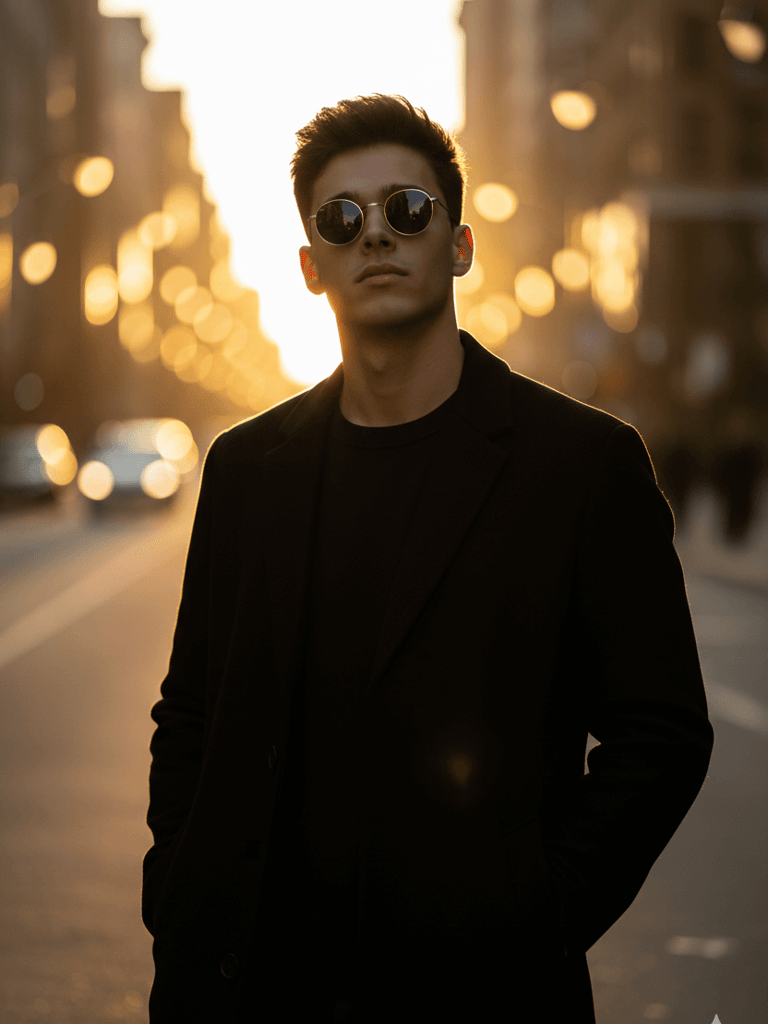 Urban environment at golden hour
