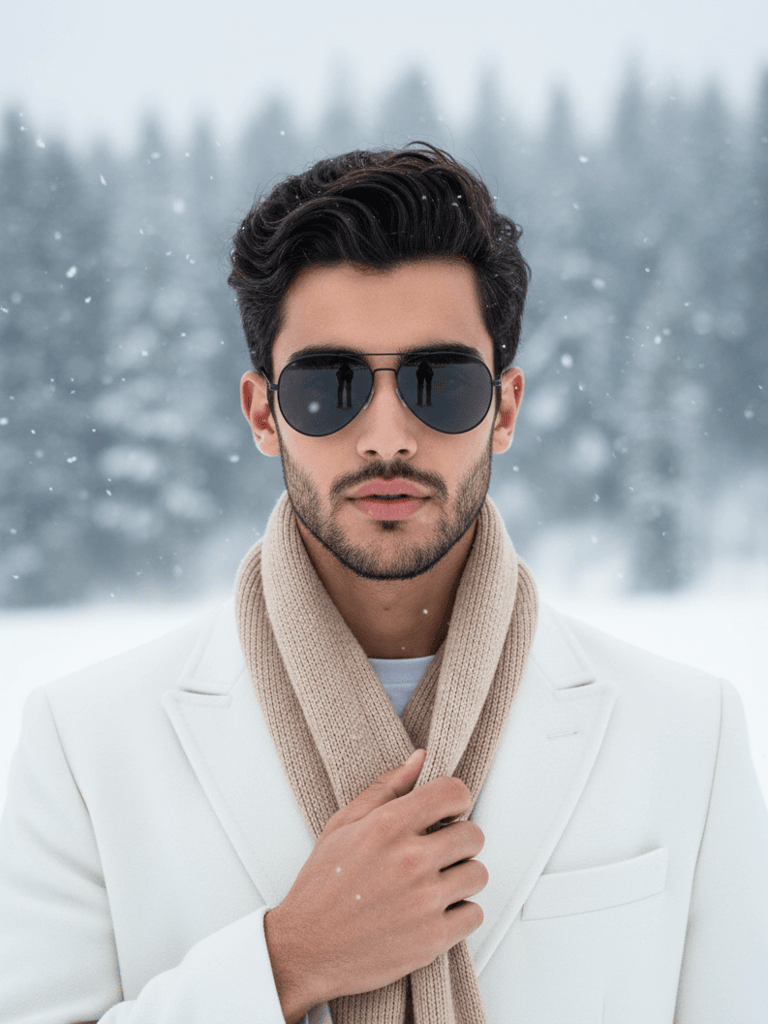 Elegant winter portrait