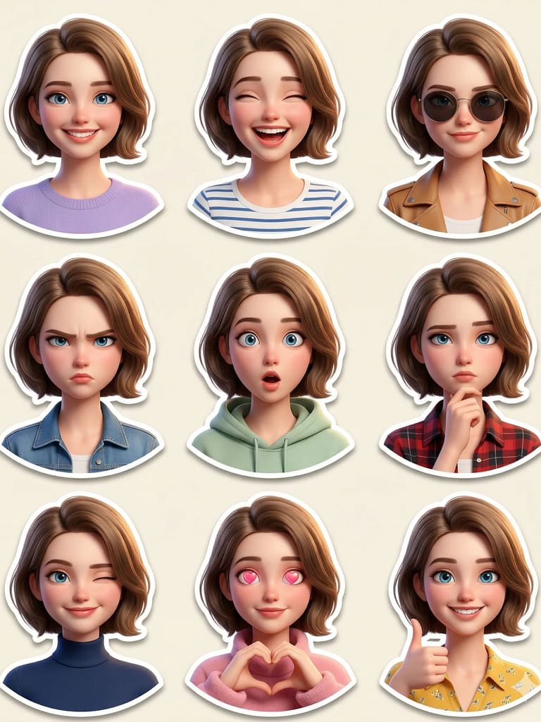The Expression Grid Emoji Art (Variation 2)