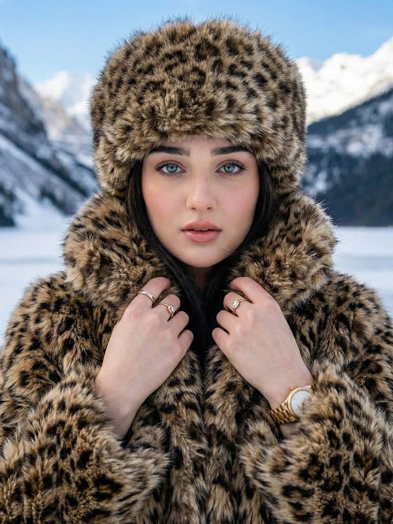 Winter Leopard Portrait