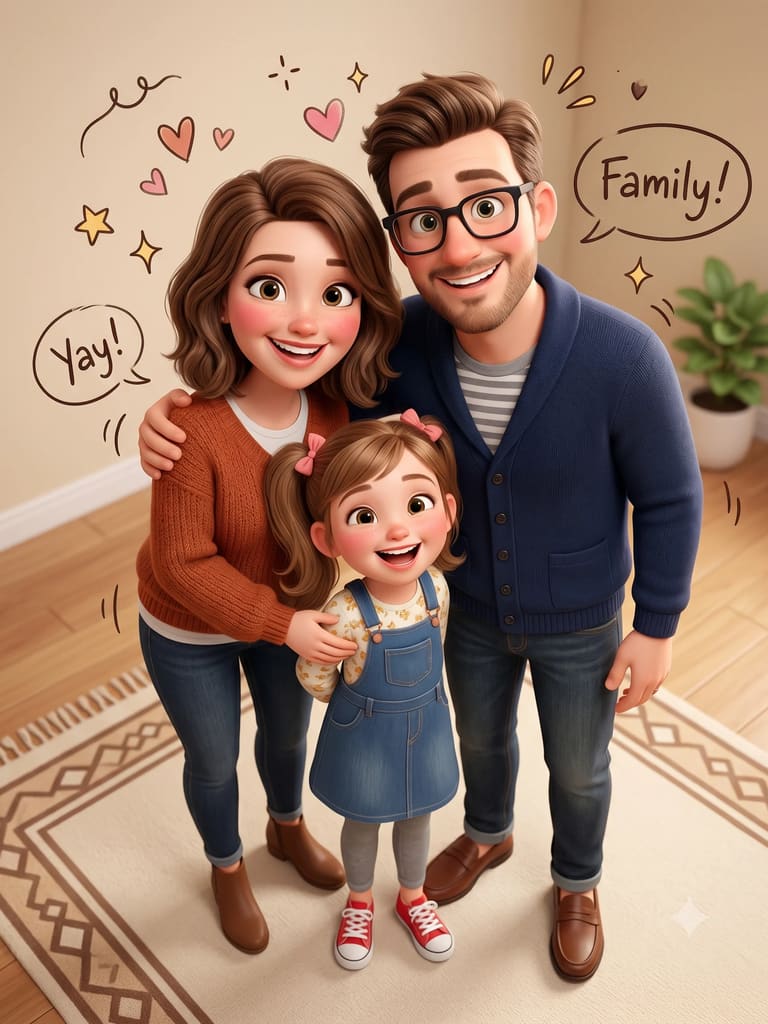 Cozy 3D Family Gathering