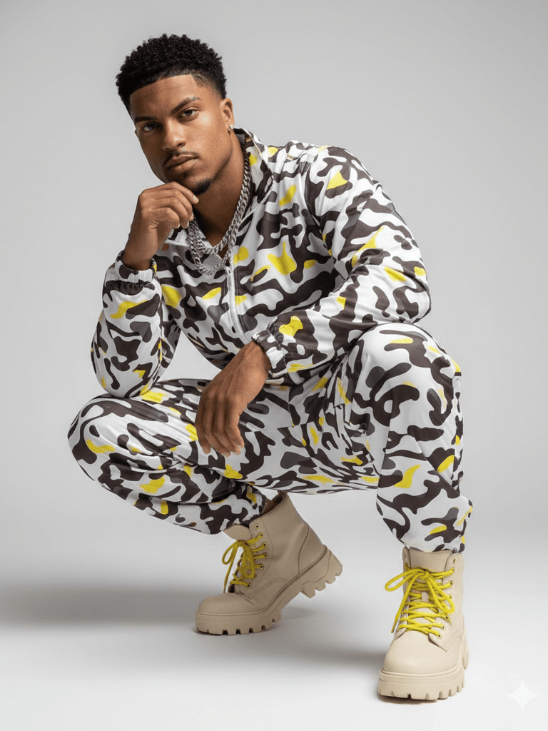 Camo Remix Fashion Portrait (Variation 1)