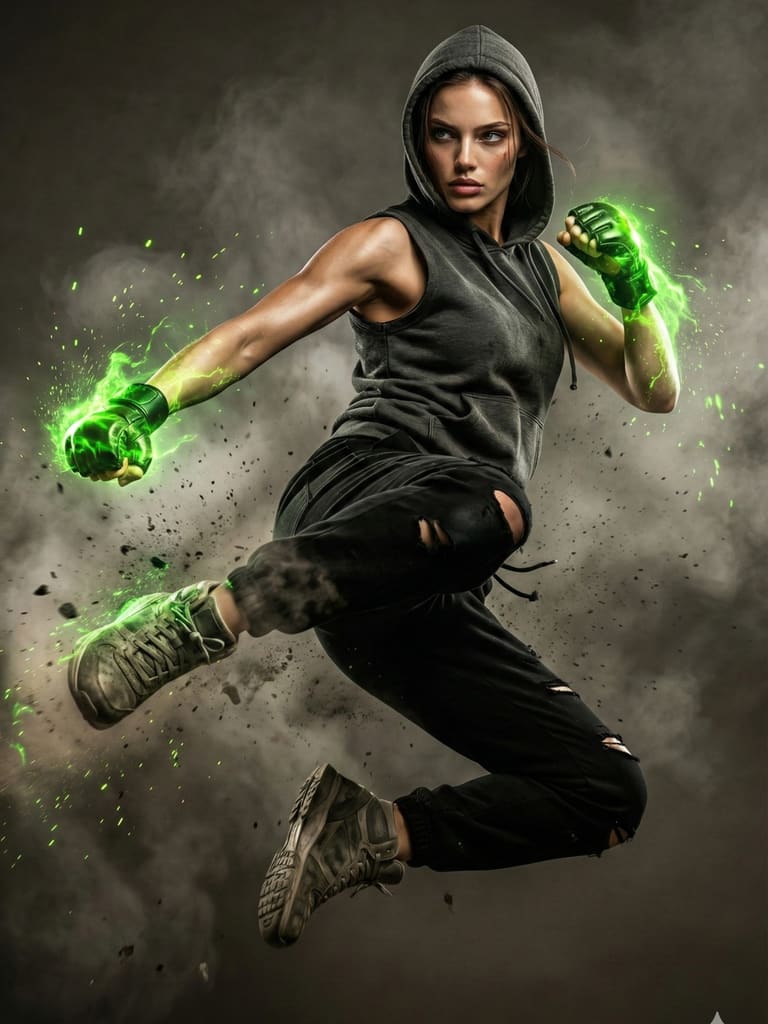The Flying Strike Action Portrait (Variation 2)