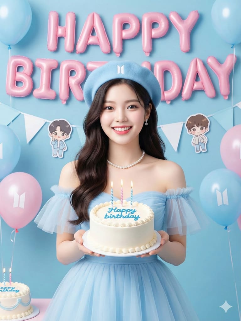 Pastel Blue Birthday Celebration
