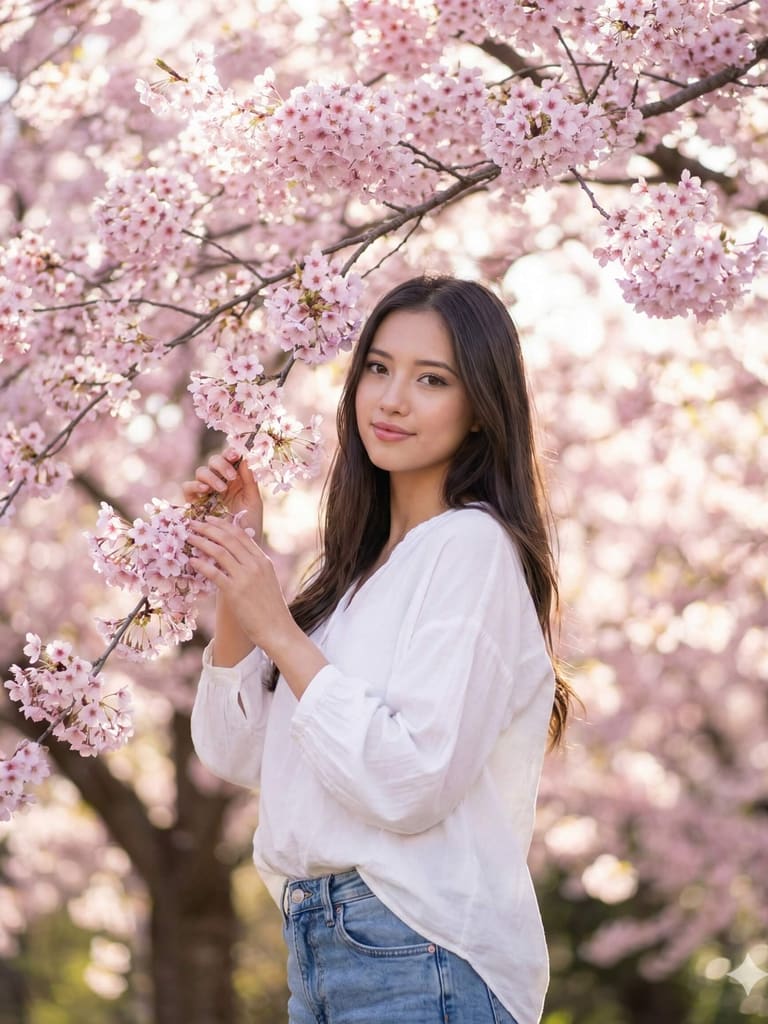 Cherry Blossom Spring Portrait