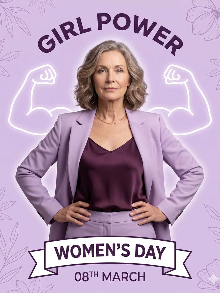 Women's Day Power Celebration Portrait (Variation 3)
