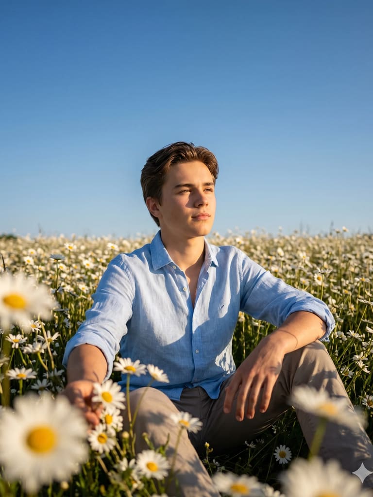 Portrait in the Spring Meadow