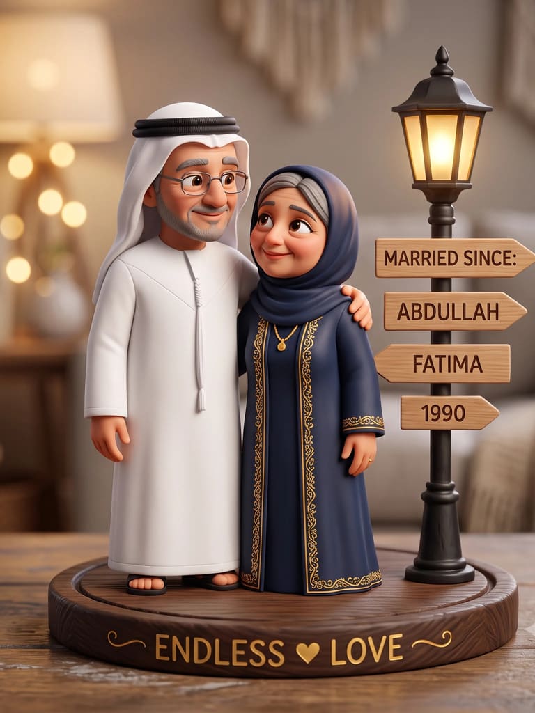 3d Couple Miniature 3d Illustration (Variation 6)