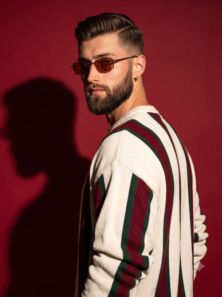 Retro Frames and Hard Shadows Portrait (Variation 2)