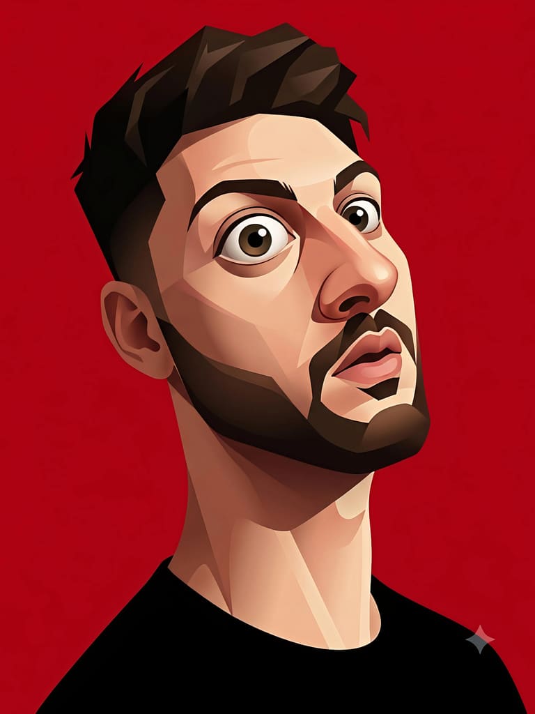 Stylized Geometric 3d Vector Portrait (Variation 1)