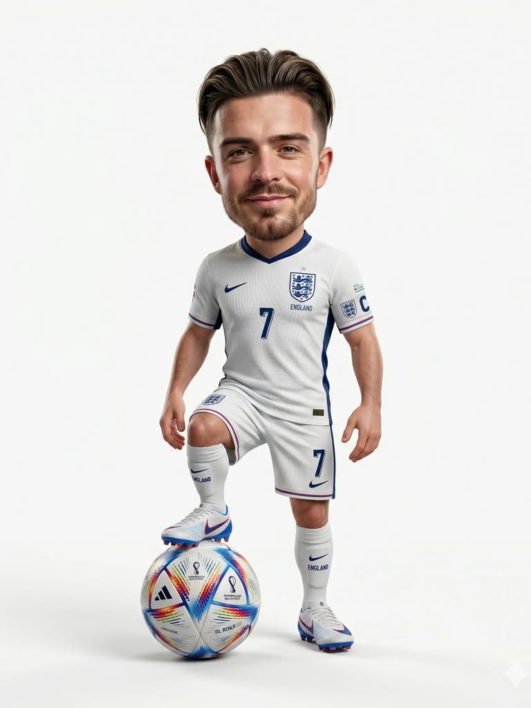 3d Football Player Caricature Portrait (Variation 2)