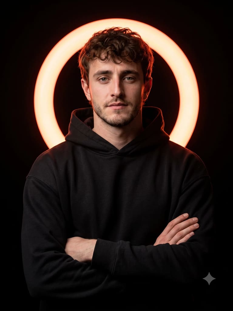 Neon Halo Portrait