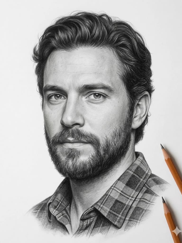 Pencil Precision Drawing Art (Variation 2)
