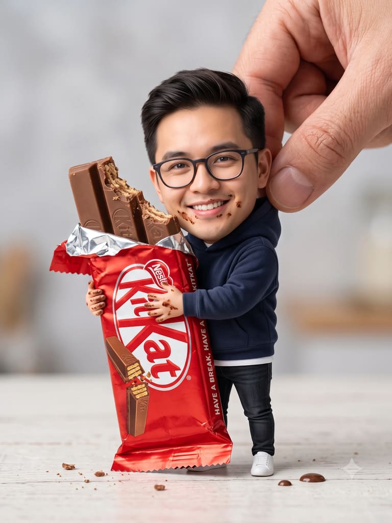 A Miniature with Chocolate Portrait (Variation 2)