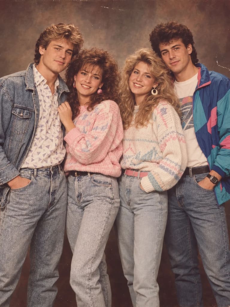 80s Best Friends Studio Photo (Variation 4)