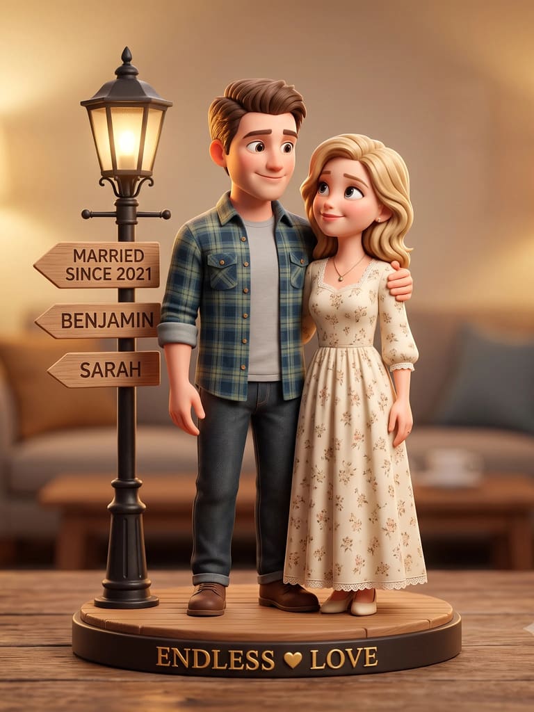 3d Couple Miniature 3d Illustration (Variation 11)
