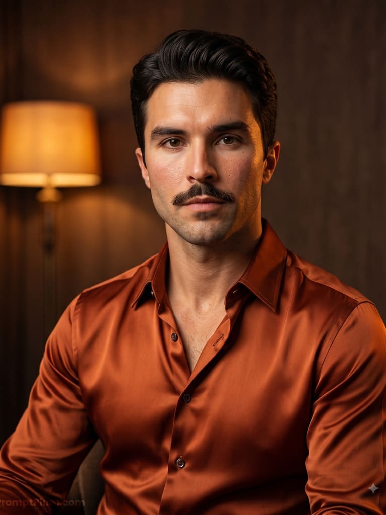 Warm Lit Portrait of Elegant Man Portrait (Variation 4)