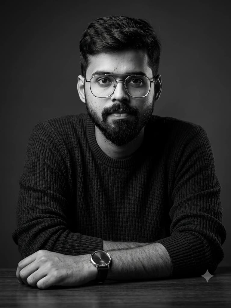 Black and White Classic Male Portrait (Variation 3)