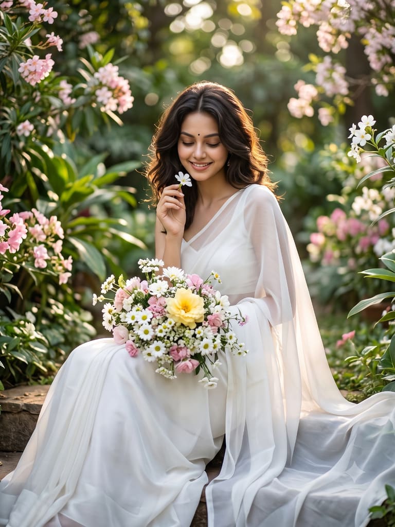Ethereal Grace in the Garden