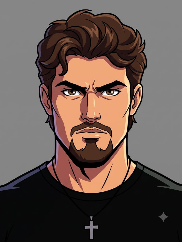 2d Comic Style Boy Avatar | Male Portrait (Variation 9)