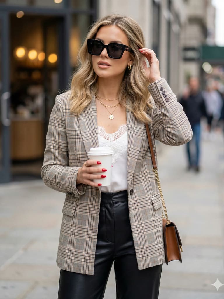 Plaid & Leather Luxe