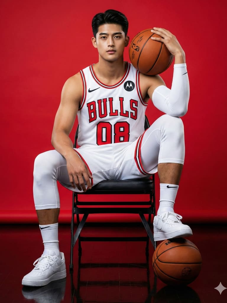 Chicago Bulls Player Portrait (Variation 2)