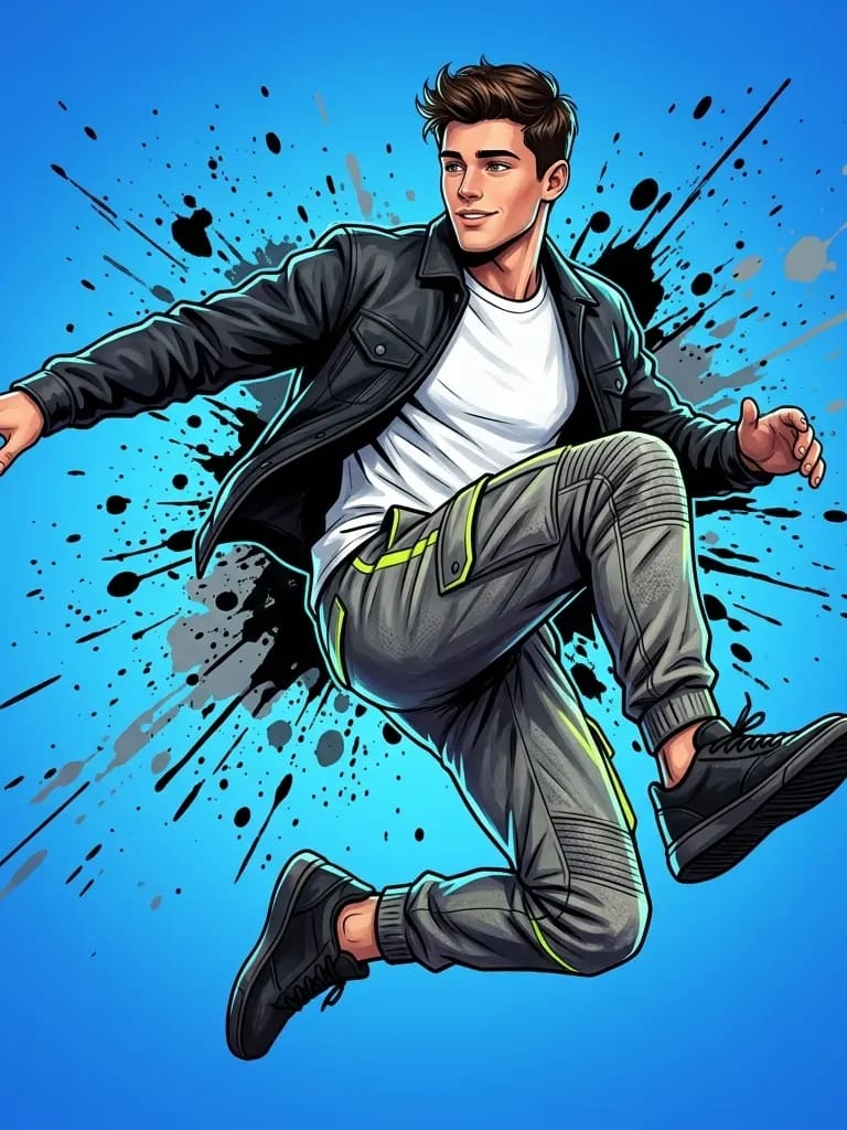 Mid-air Velocity Abstract Splash Art (Variation 3)