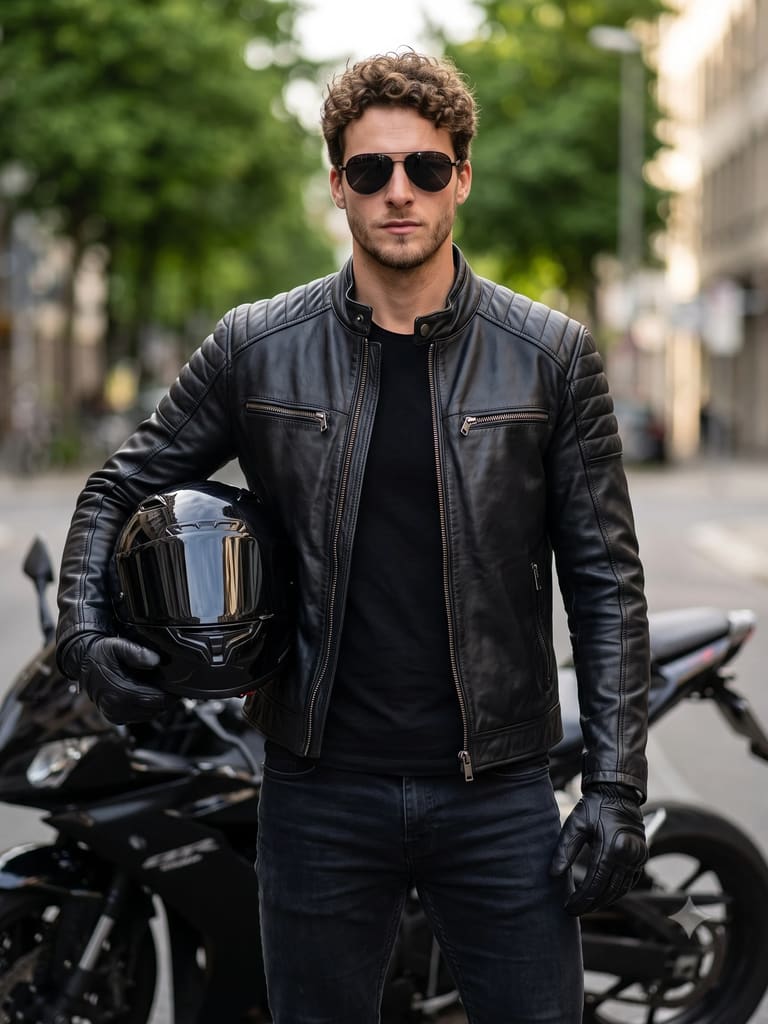 Urban Biker Portrait Men’s Fashion Portrait (Variation 3)