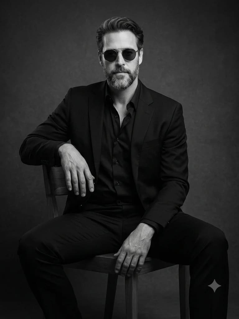 The Man in Black Portrait (Variation 3)