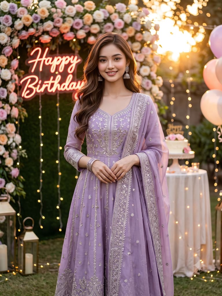 The Birthday Girl in Pastel Purple