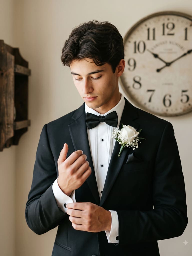 Groom Tuxedo Boutonniere Portrait