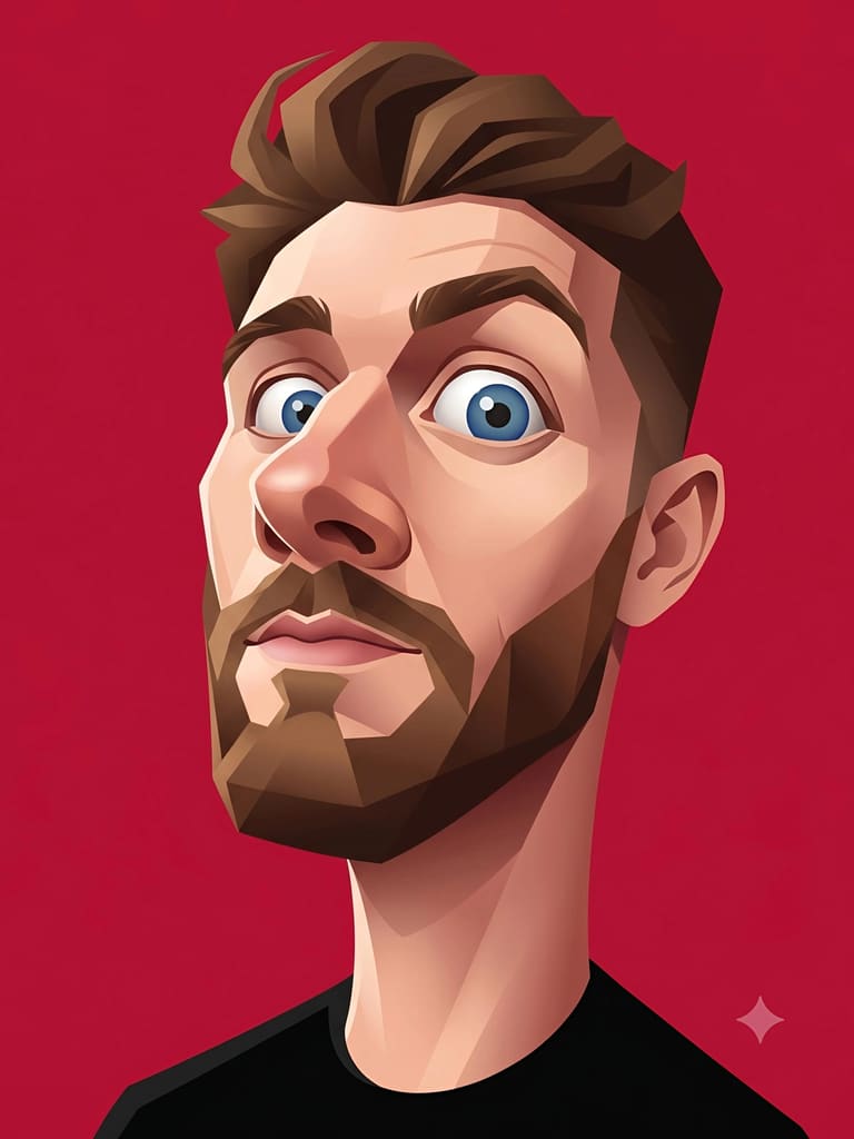 Stylized Geometric 3d Vector Portrait (Variation 2)