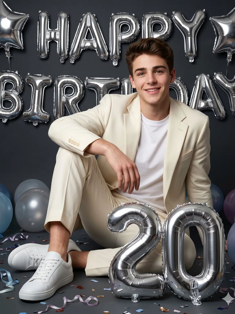 Celebrating in Style Birthday Portrait (Variation 2)