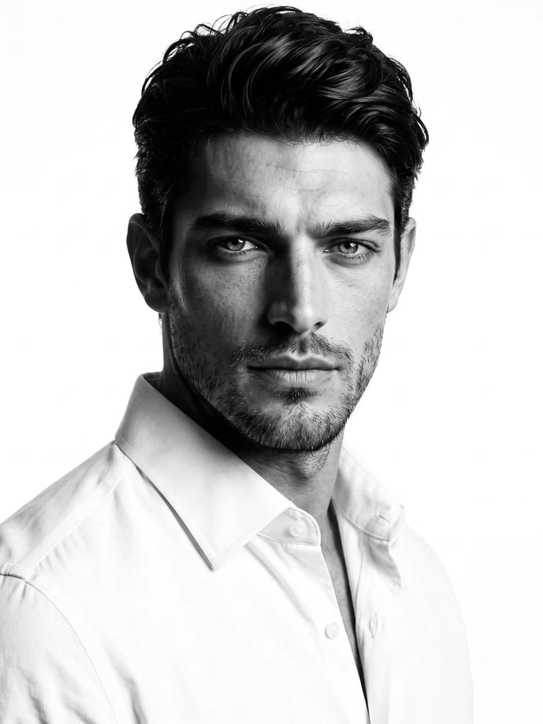 The Crisp White Shirt Portrait (Variation 3)