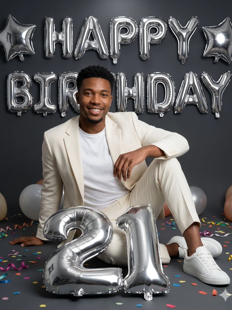 Celebrating in Style Birthday Portrait (Variation 3)