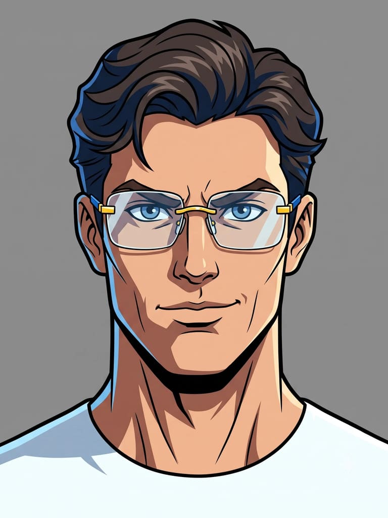 2d Comic Style Boy Avatar | Male Portrait (Variation 6)
