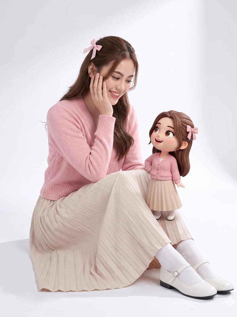 Pastel Pink Mini-me 3d Animation (Variation 2)