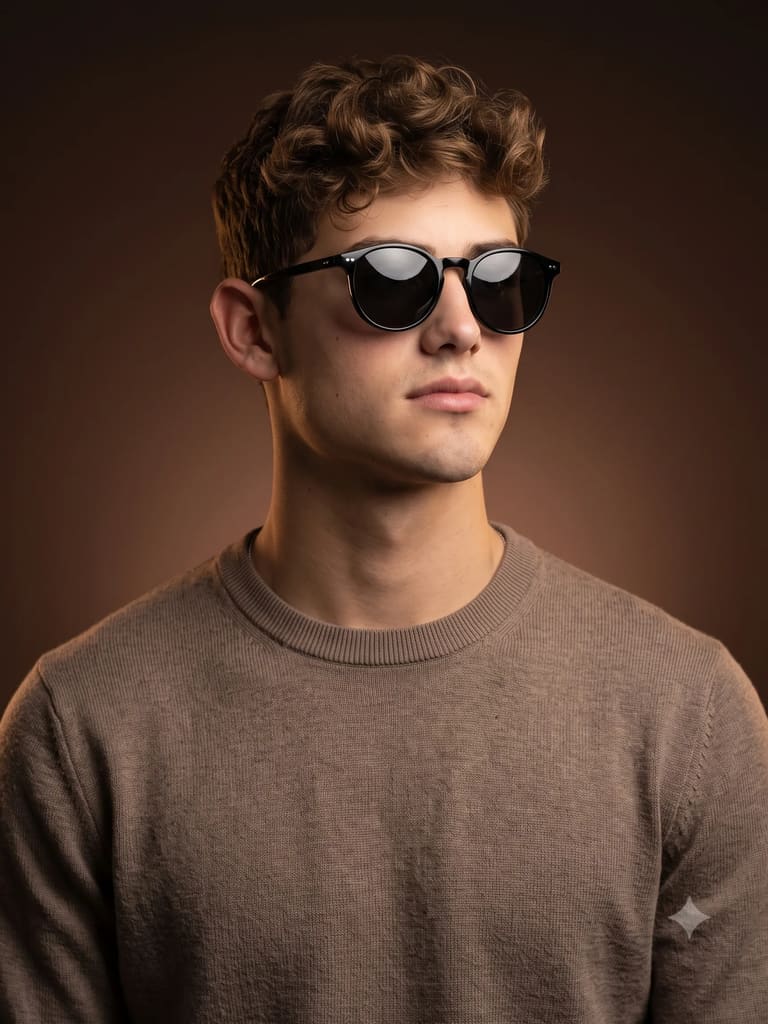 Man Brown Studio Portrait (Variation 2)