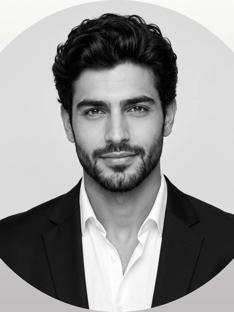 Linkedin Profile Picture Black Portrait (Variation 3)
