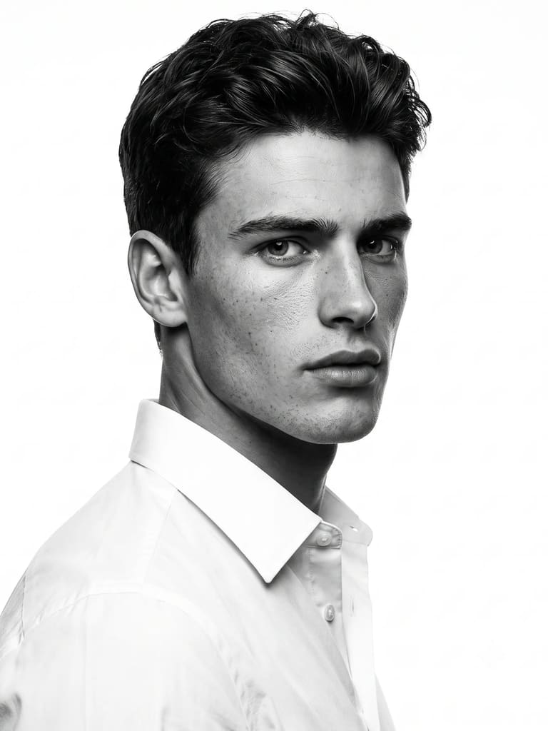 The Crisp White Shirt Portrait (Variation 4)