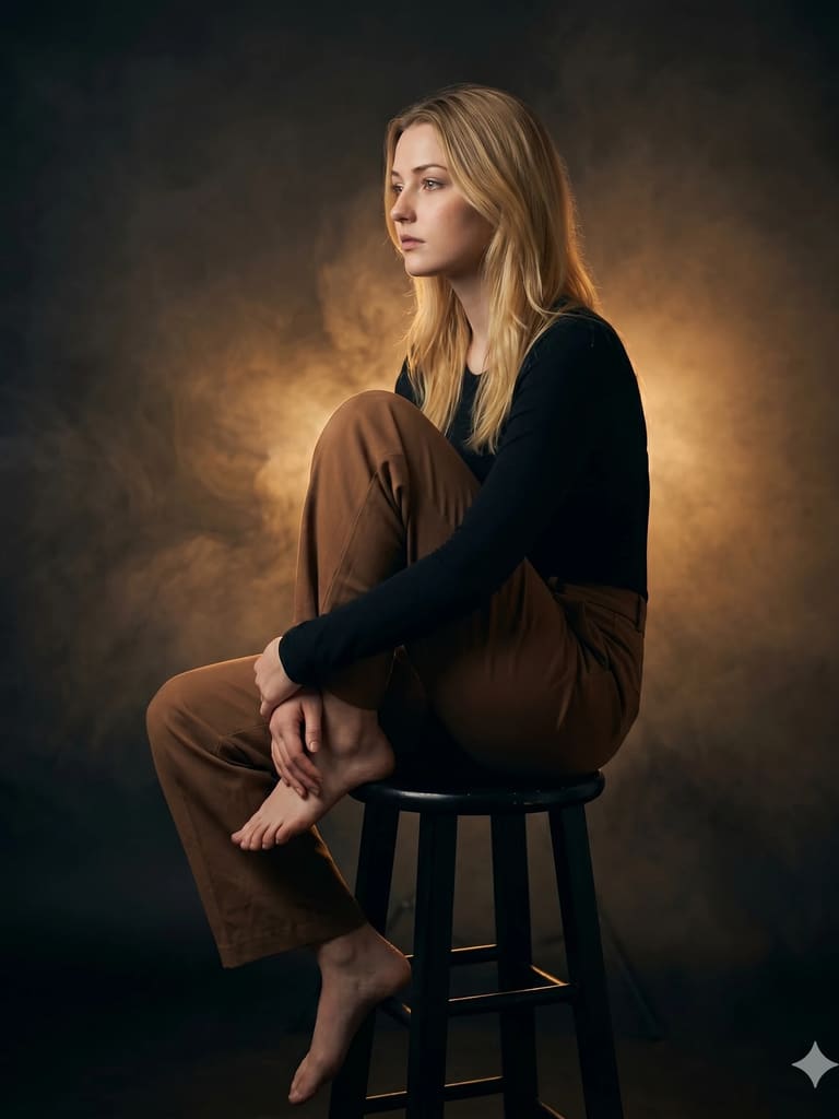 Barefoot in the Fog Portrait (Variation 3)