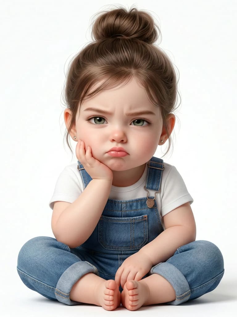 Grumpy Toddler Girl