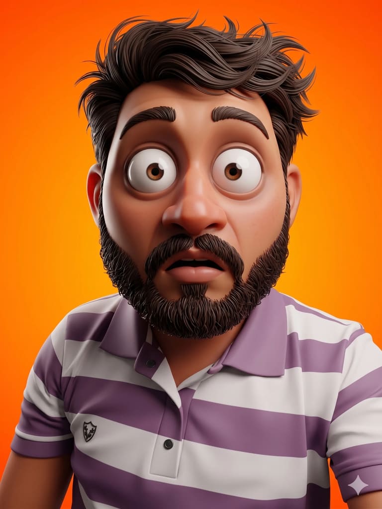 Exaggerated 3d Avatar 3d Caricature Portrait (Variation 3)
