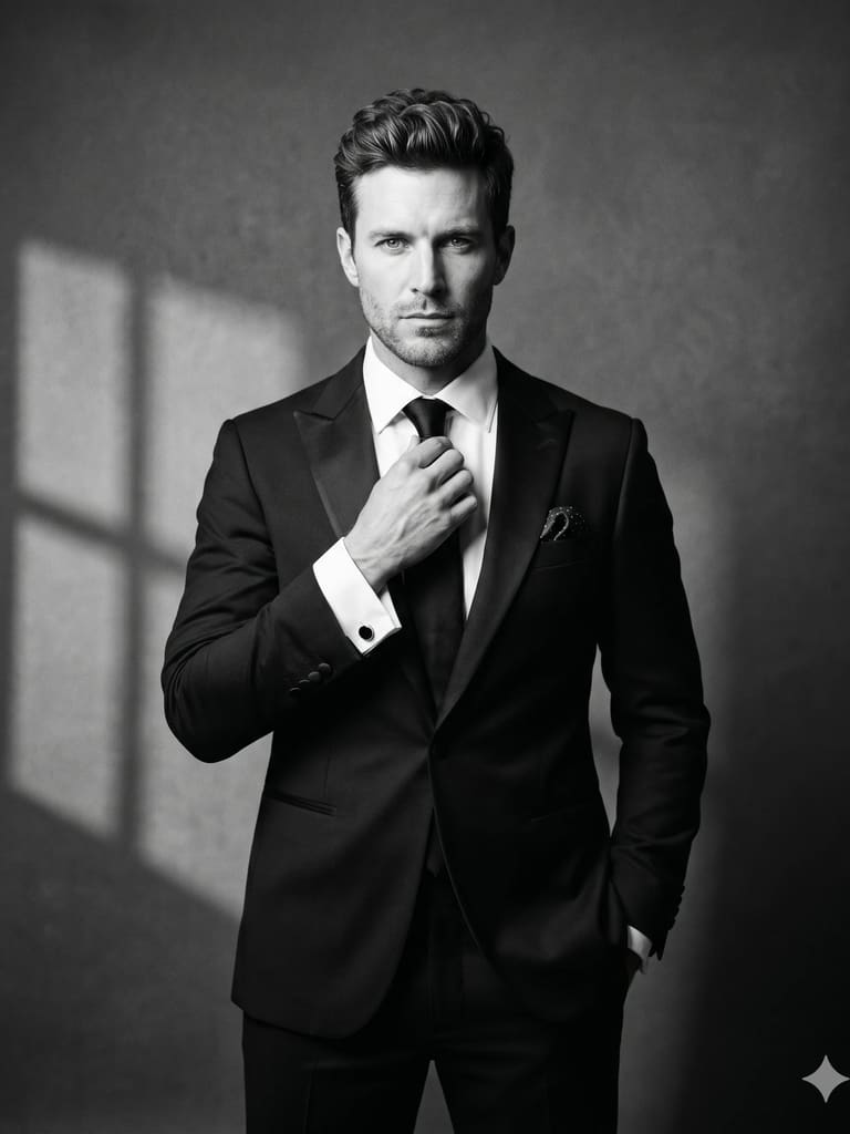 Midnight Suit and Shadow Portrait (Variation 3)