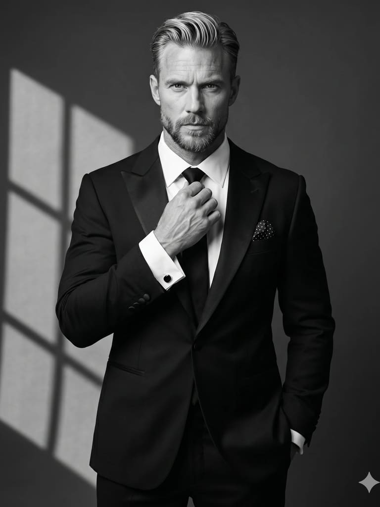 Midnight Suit and Shadow Portrait (Variation 2)