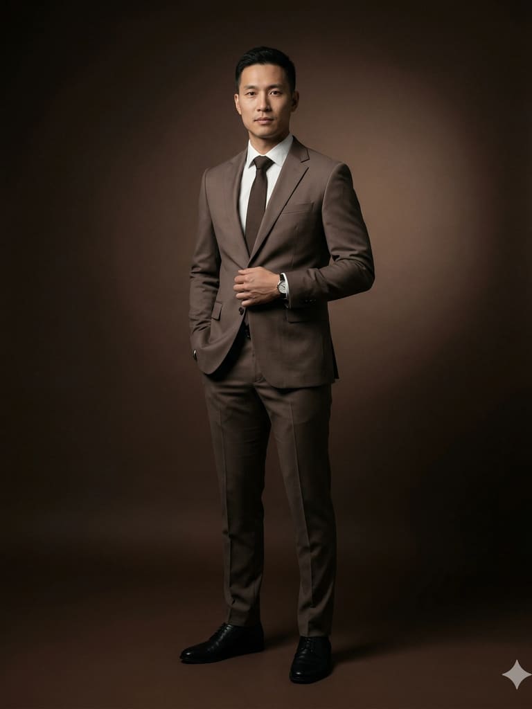 Sartorial Earth Tones Business Portrait (Variation 3)
