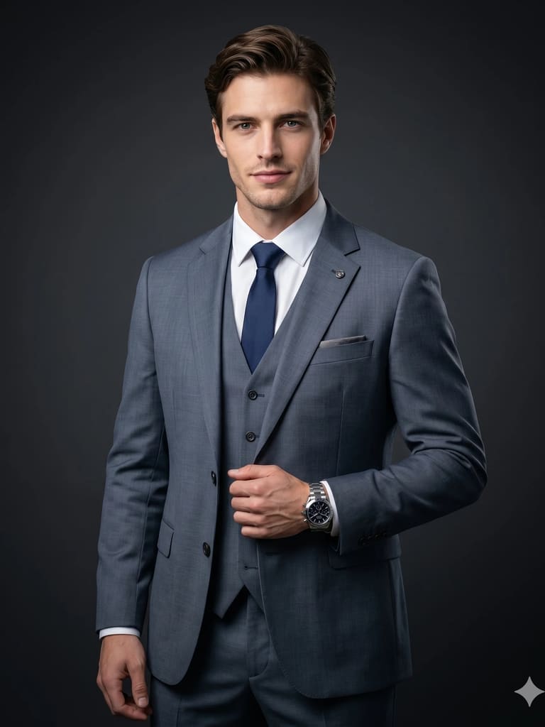 The Grey Three-piece Business Portrait (Variation 2)