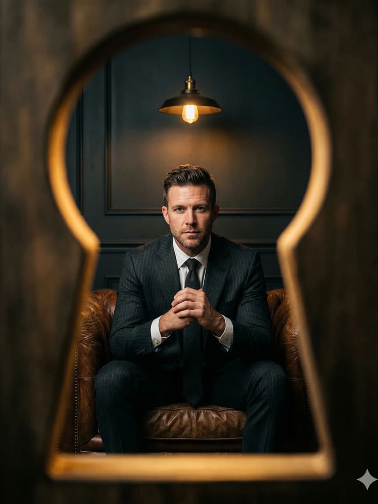Keyhole Perspective Cinematic Portrait (Variation 2)